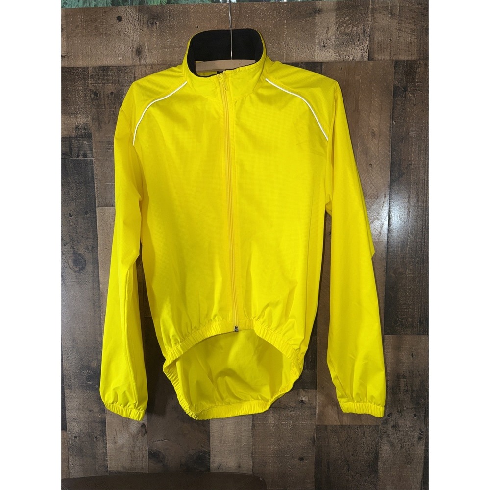Canari Cycling Jacket Womens Size S Long‎ Sleeve Zip Front Yellow Bio Vent